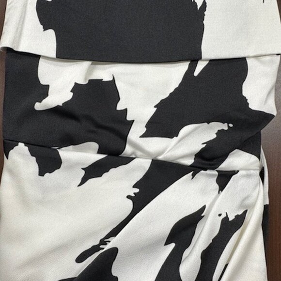 NWT Lulus Bring Me Back To You Black and White Print Strapless Midi Dress - Picture 7 of 9